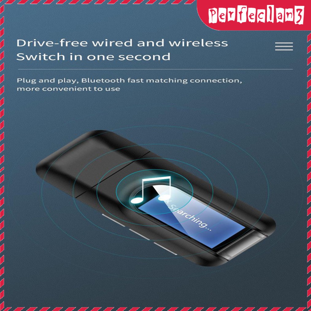 Usb Bluetooth 5.0 Dongle 3.5mm Dongle Cho Pc Tv Xe Hơi