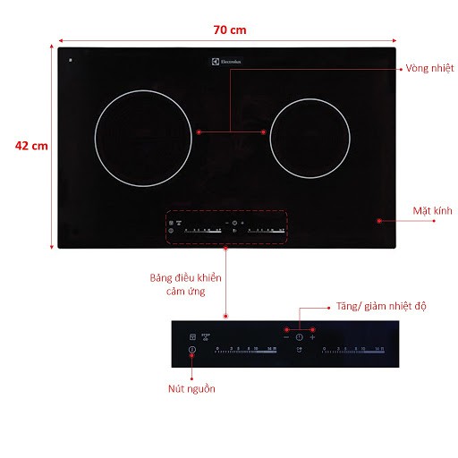 Bếp điện hồng ngoại âm Electrolux EHC7240BA - Hàng chính hãng