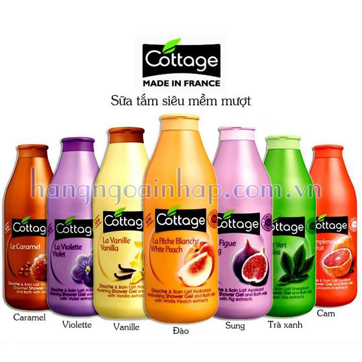 Sữa Tắm Cottage / 𝘍𝘳𝘦𝘦𝘴𝘩𝘪𝘱 / Sữa Tắm Dưỡng Thể Trắng Da Cottage 750ML Chuẩn Pháp - Julia Beauty- Mã Sp6 | BigBuy360 - bigbuy360.vn