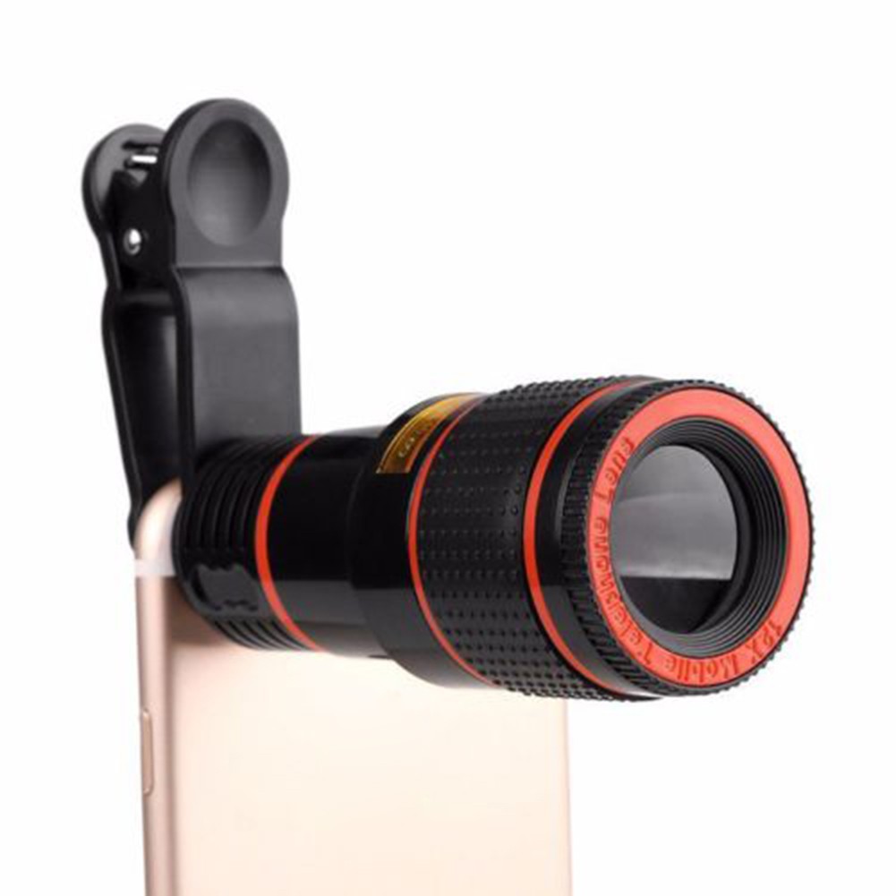 Ống Kính Universal Clip - On 12 X Optical Zoom Hd Cho Điện Thoại Thông Minh