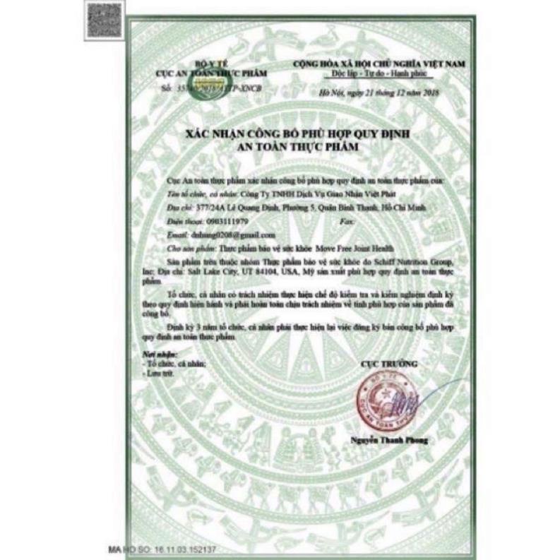 VIÊN UỐNG BỔ KHỚP Shiff MOVE FREE CHAI 200 VIÊN