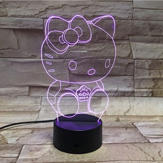 Đèn Ngủ 3D HÌnh Hello Kitty