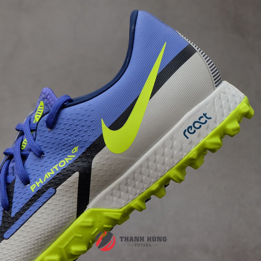 GIÀY ĐÁ BÓNG CHÍNH HÃNG NIKE REACT PHANTOM GT2 PRO TF - DC0768-570 - XANH / XÁM