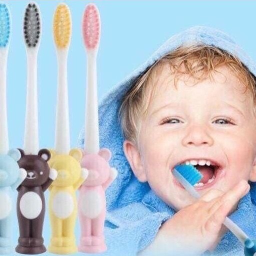 [Set 4 Cái] Bàn Chải Hình Gấu Thỏ Ngộ Nghĩnh Cho Bé 0248