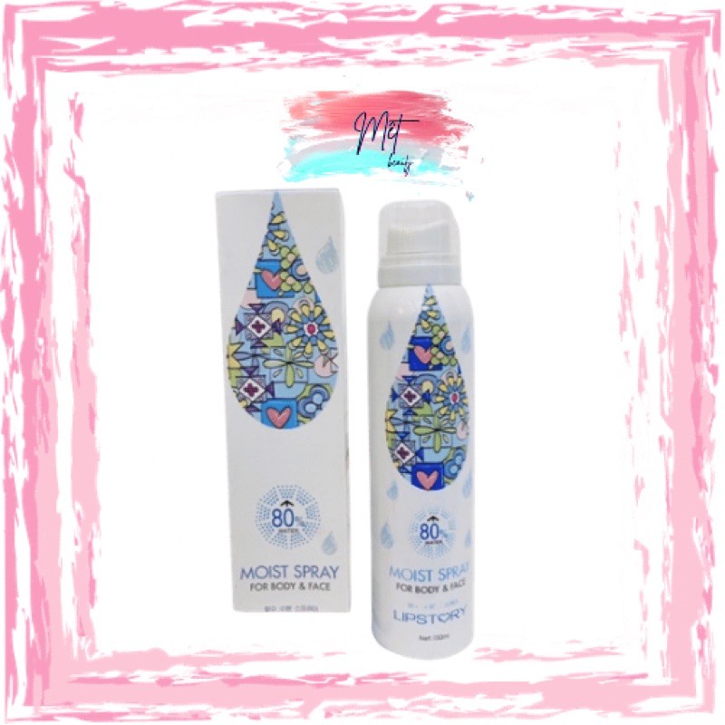 XỊT KHOÁNG CHỐNG NẮNG MOIST SPRAY LIPSTORY 80% FOR BODY & FACE 80% LÀ NƯỚC TINH KHIẾT