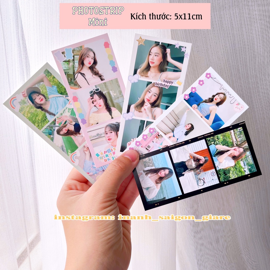 In ảnh PHOTOSTRIP - in ảnh LỤA thiết kế màu - in ảnh siêu dễ thương