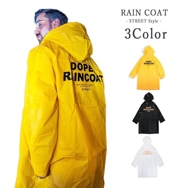 ÁO MƯA DOPE RAINCOAT STREET STYLE MĂNG TÔ THÁI LAN CÁ TÍNH UNISEX