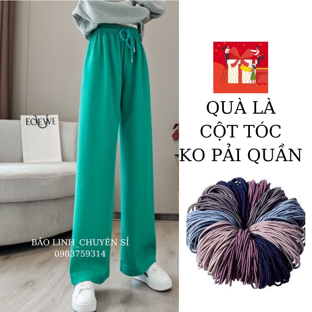 Quần Ống Suông  Cạp Chun Dây Rút,Quần Ống Rộng Chất Nỉ Tổ Ong Bảo Linh