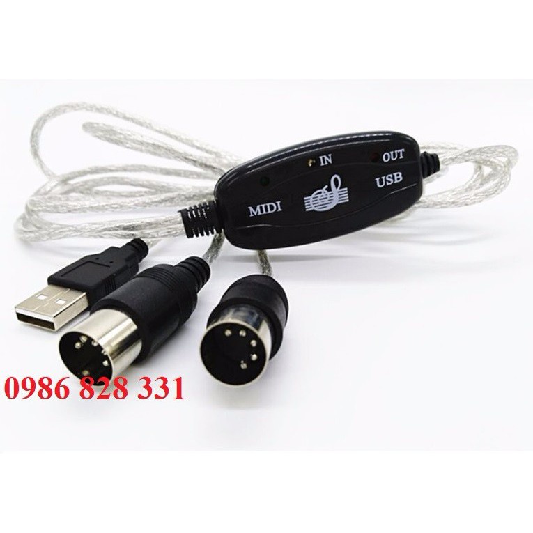 Cáp chuyển Midi sang USB cho đàn Organ kết nối Máy tính