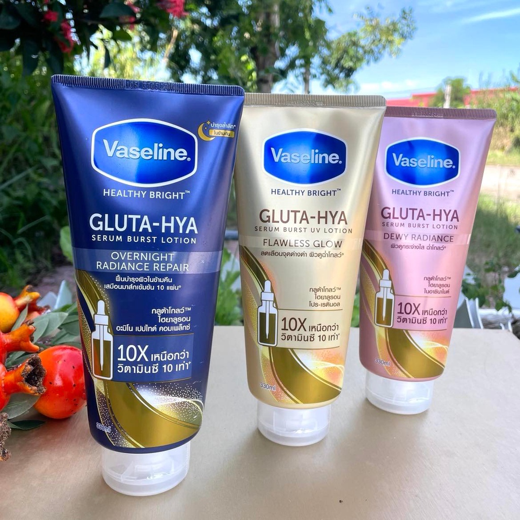 SỮA DƯỠNG THỂ VASELINE, LOTION (HÀNG CHUẨN THÁI LAN) ,Healthy Bright Gluta HYA Serum 10X . Ban ngày / đêm/ chống tia UV