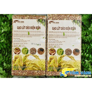 Combo 2kg gạo lứt dẻo Điện Biên (mỗi túi 1kg hút chân không) - Tôm Vàng