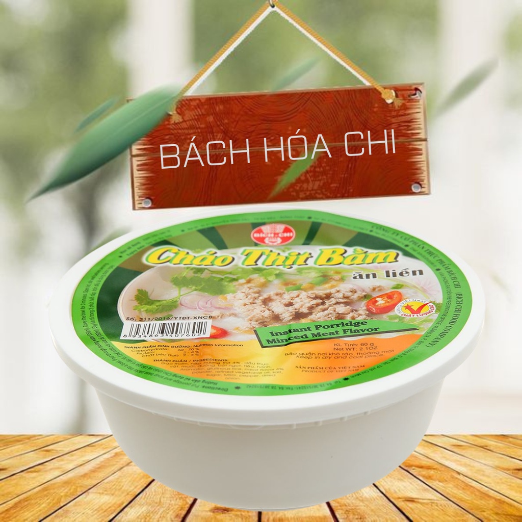 Lốc 6 tô Cháo thịt bằm Bích Chi (60g)