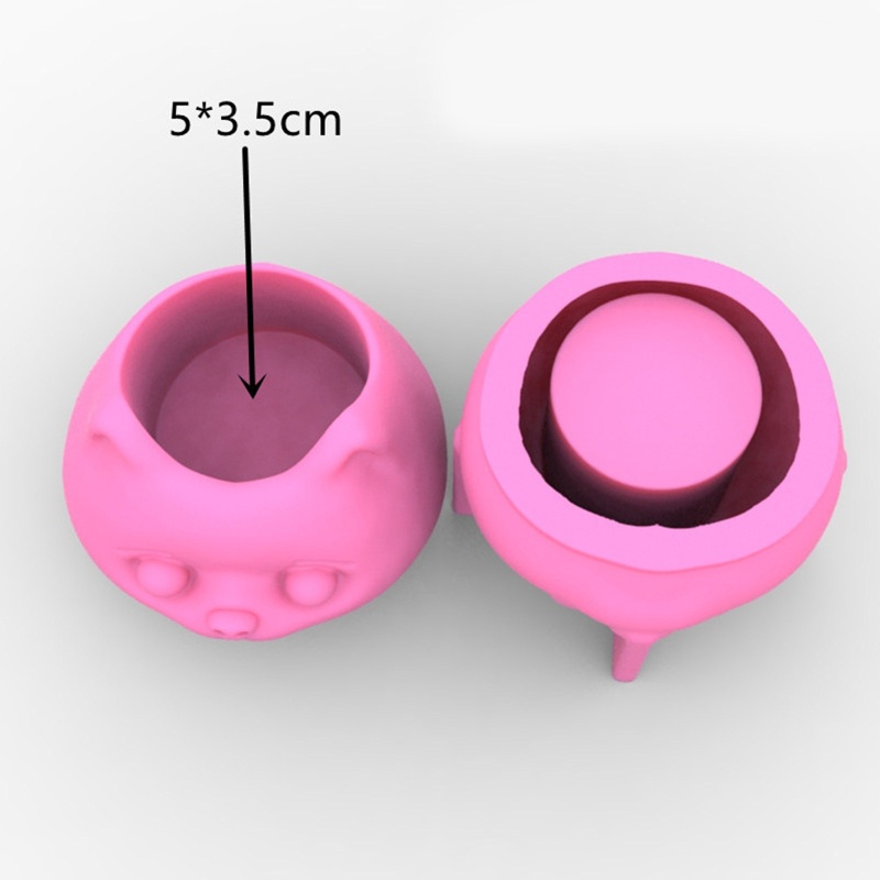 Khuôn Silicone Làm Chậu Cây Mọng Nước Hình Chú Chó DIY