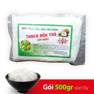 Thạch dừa thô ép khô 15ly túi 500gr