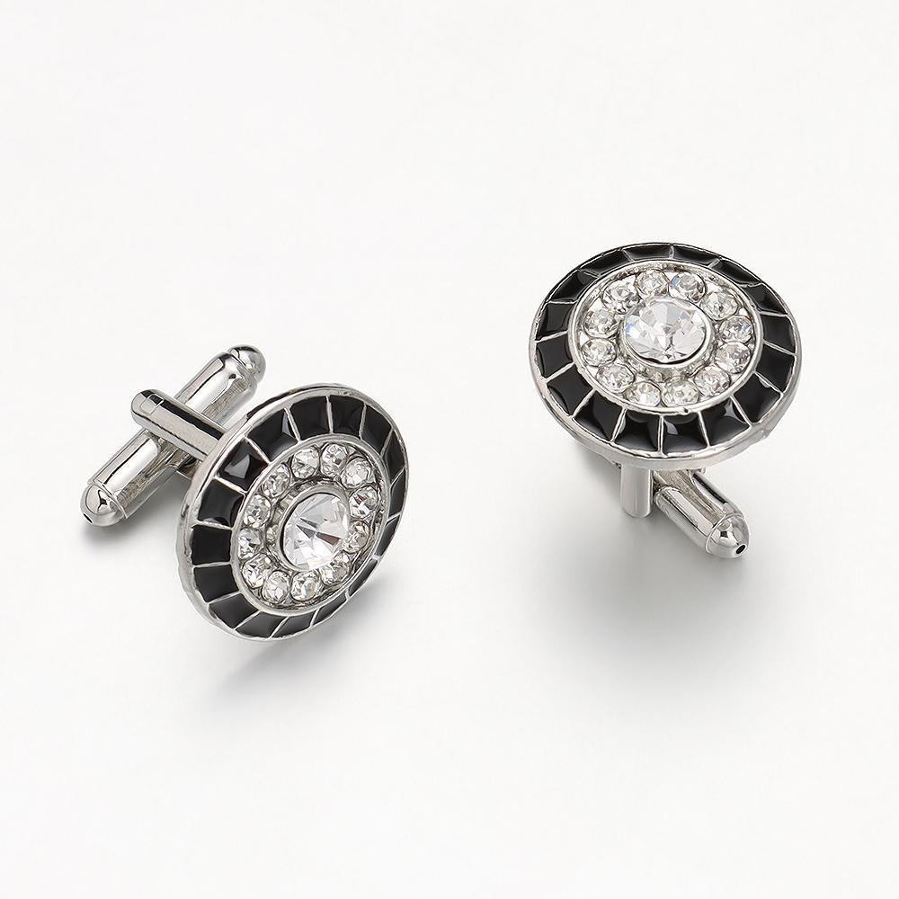 MIH Khuy Măng Sét Cài Áo Sơ Mi Nam Đính Pha Lê Sang Trọng