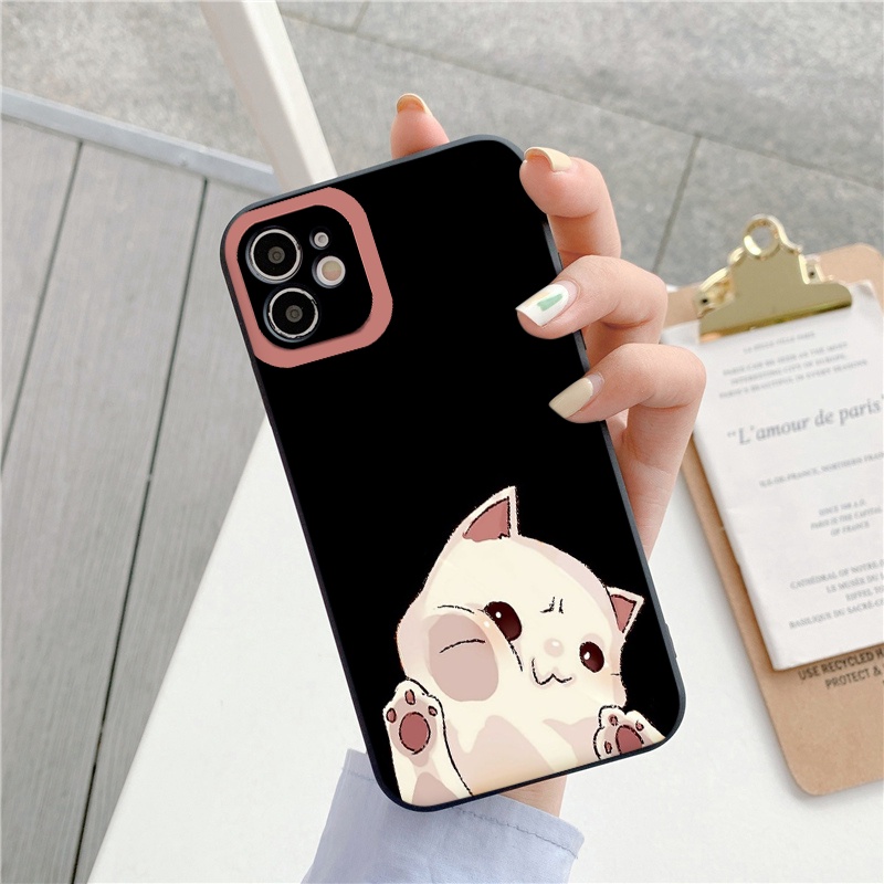 Ốp lưng iphone mèo lười đen trắng dễ thương ốp iphone bảo vệ camera 6/6plus/6s/6splus/7/7plus/8/8plus/x/xr/xs/11/12/13/p