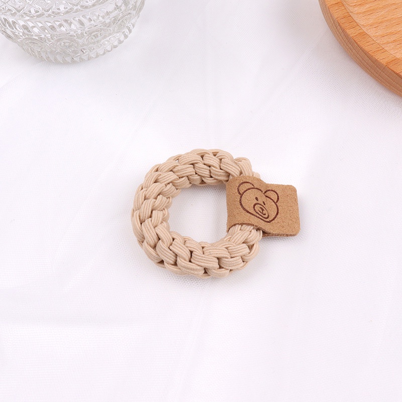 Dây Buộc Tóc Co Giãn Họa Tiết Gấu Hoạt Hình Dễ Thương Cho Nữ