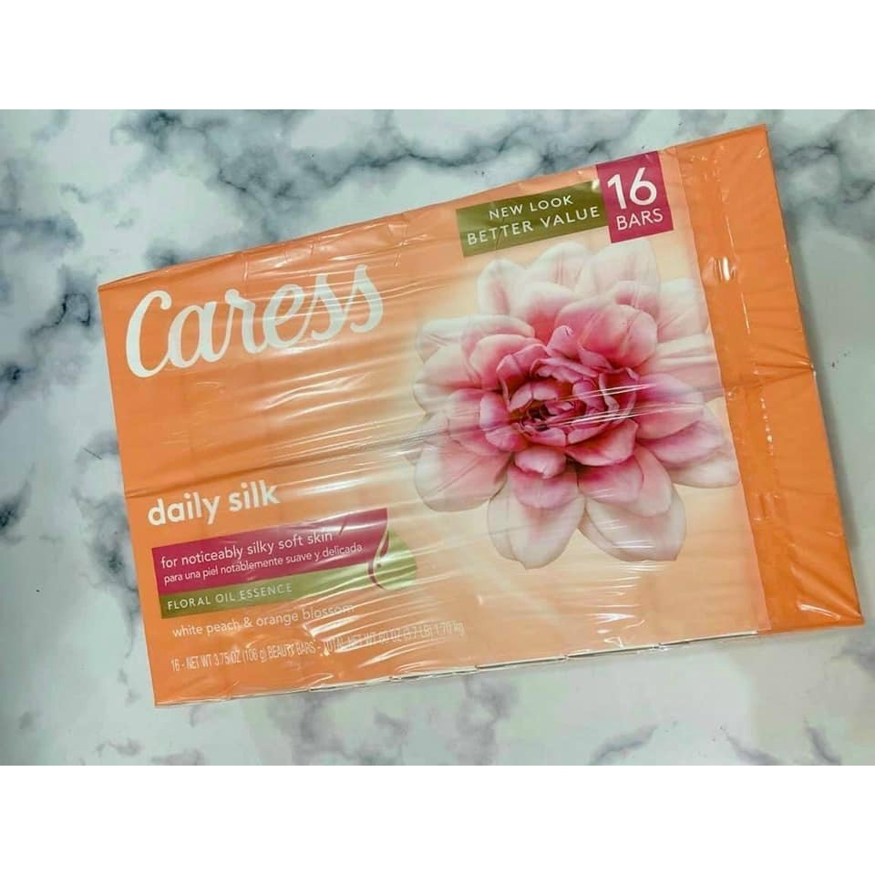 Xà bông cục Caress Daily Silk 106g hương nước hoa thơm ngất