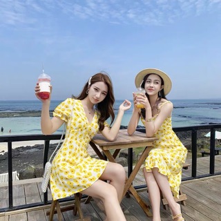 Đầm hoa cúc vàng BFF siêu xinh