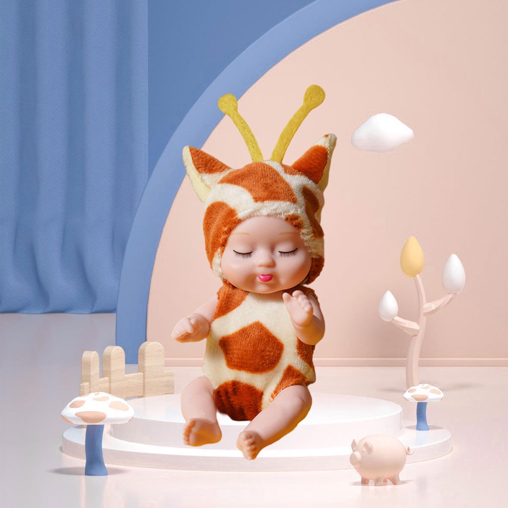 Đồ chơi trang trí móc khoá hình em bé búp bê đang ngủ dễ thương