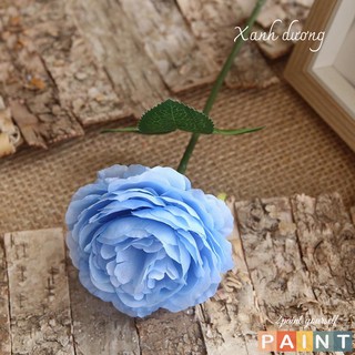 Hoa giả decor mẫu đơn 1 bông, trang trí để bàn cắm bình, lọ hoa 2PAINT