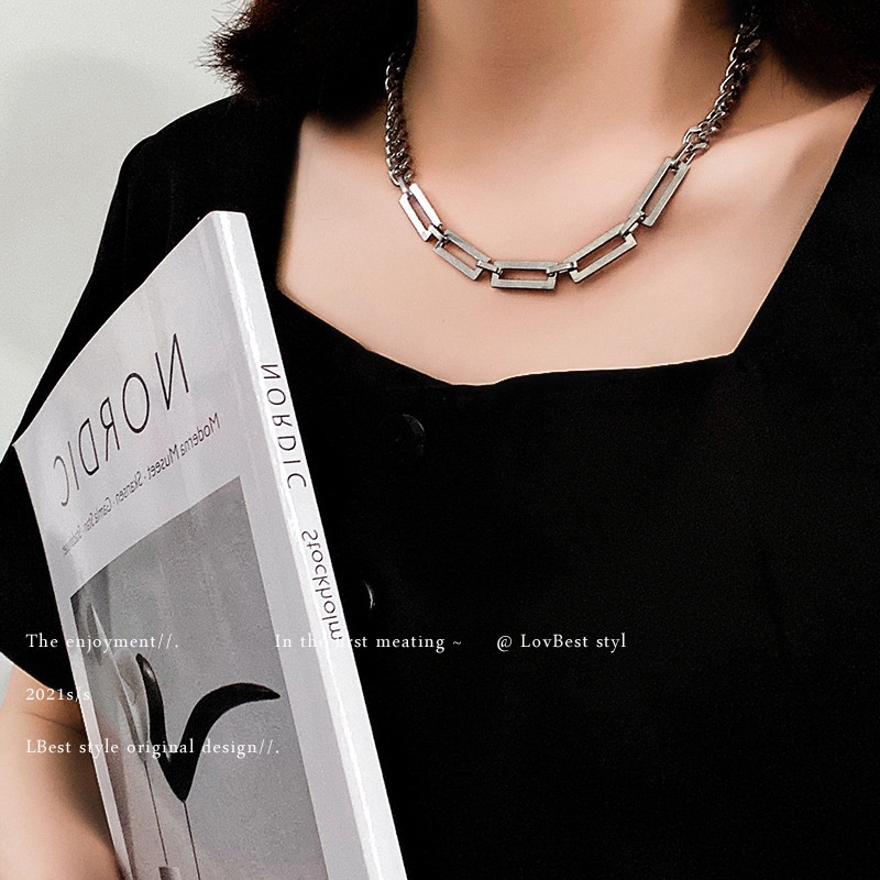 Vòng cổ Thép Titan Phong Cách hip hop Thời Trang Cho Nam Và Nữ