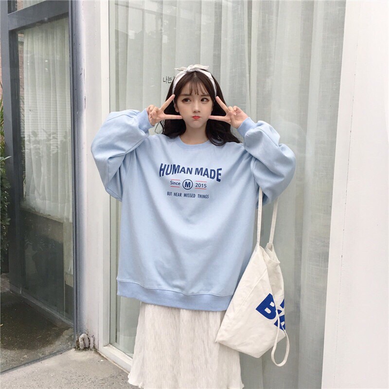 SALES Giá Rẻ-Áo Sweater Human Made Chất Nỉ Bông Không Xịn Trả Hàng Ngay