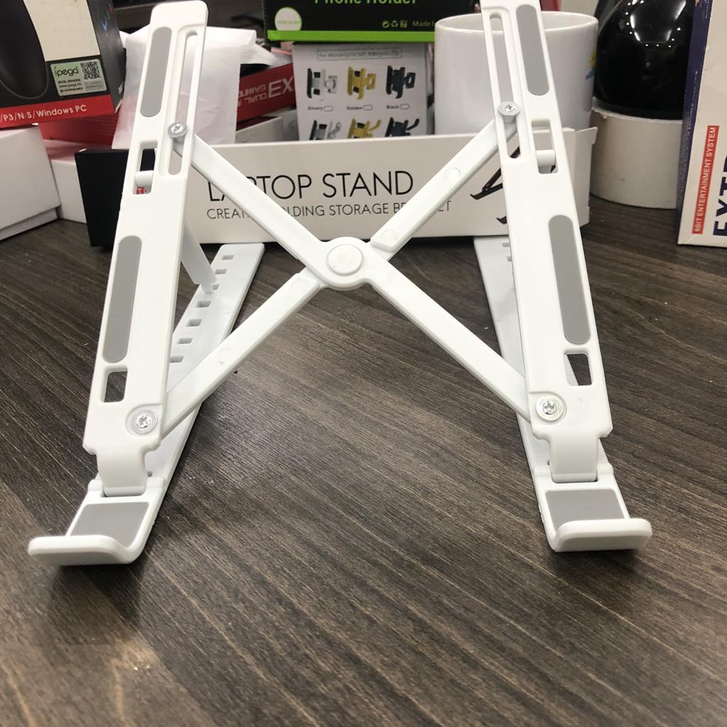 Giá đỡ laptop stand nhựa ABS hỗ trợ tản nhiệt có thể gấp gọn chỉnh độ cao để laptop, ipad, macbook, surface -dc4433