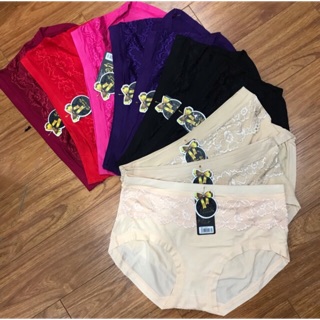 Combo 10 quần lót nữ - Quần cotton phối ren bigsize - Bra 90