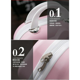 Vali Du Lịch Chống Thấm Nước In Hình Mèo 3d Abs 12 Inch
