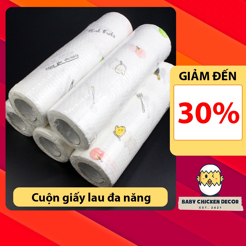 Cuộn khăn lau đa năng, giấy lau bếp có thể tái sử dụng cuộn 40 tờ