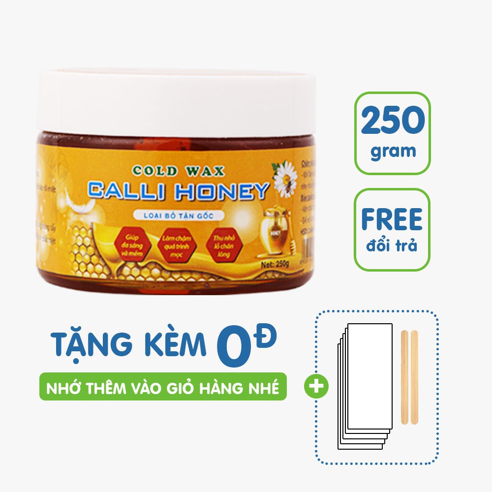 Sáp Wax Lông An Lành Nách Bikini Mặt Ria Mép Chân Wax lông nách - Wax triệt tẩy lông Calli Honey tặng giấy wax lông -WCH