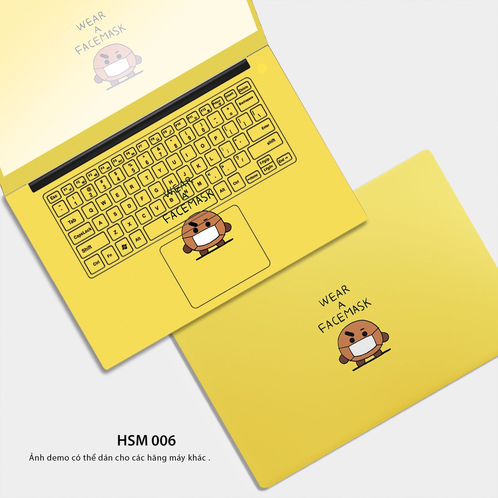 Miếng dán skin Laptop cực cute - Áp dụng cho hầu hết các dòng laptop (KH nhắn rõ model máy để được cắt chính xác)