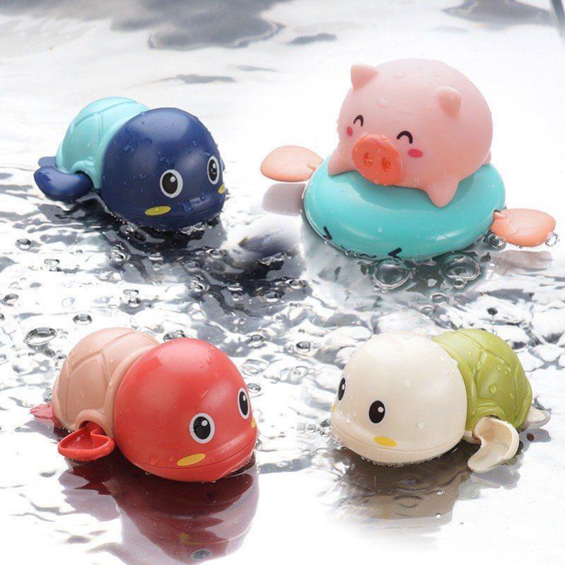 Đồ Chơi Nhà Tắm, Bể Bơi, Hồ Bơi - Đồ Chơi Vặn Cót Dưới Nước Cho Bé: Rùa biển, Heo, Bò sữa, cá heo...
