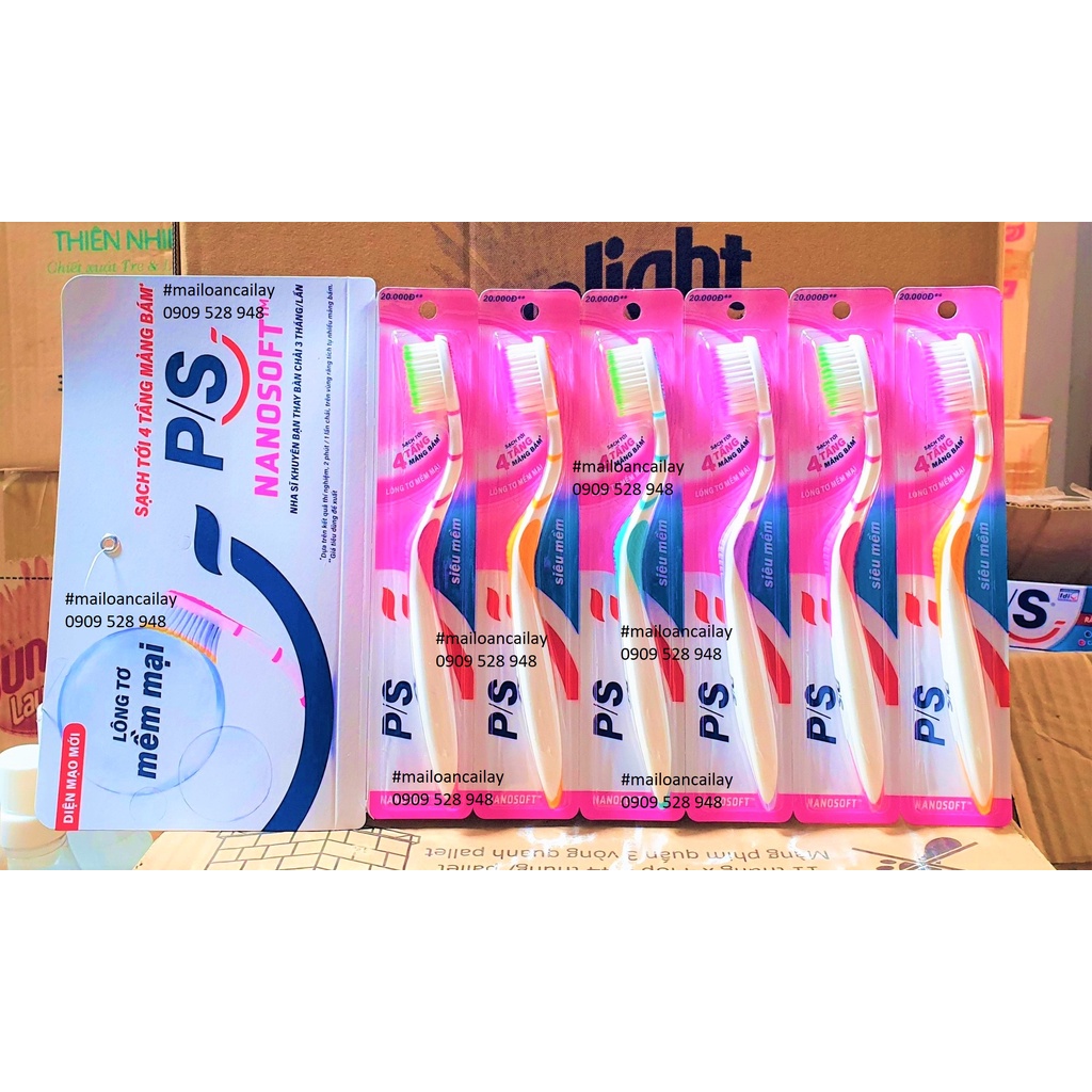 Bàn Chải Đánh Răng P/S Lông Tơ Mềm Mại (1vĩ/ 6cây)