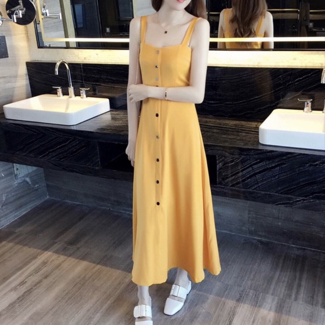 Maxi 2 dây vàng | BigBuy360 - bigbuy360.vn