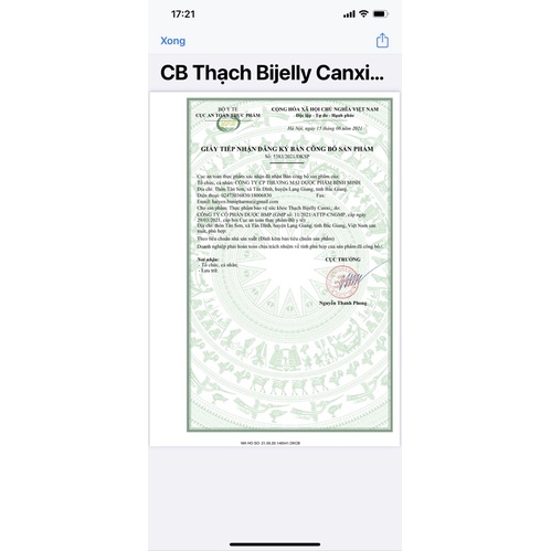 Thạch BEJELLY bổ sung canxi