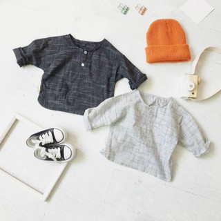 Áo bé trai bé gái chất linen