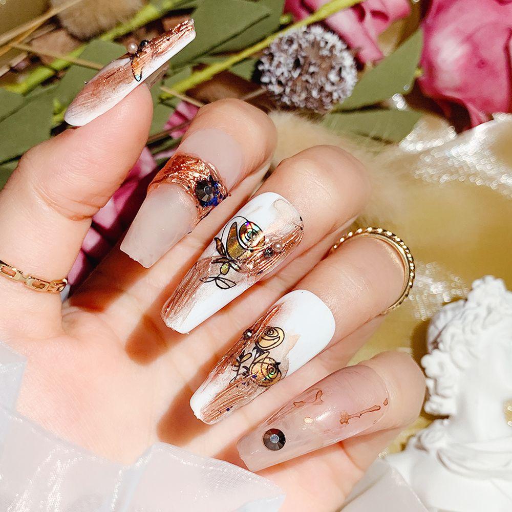 WATTLE Miếng Dán Trang Trí Móng Tay 3D DIY Xinh Xắn