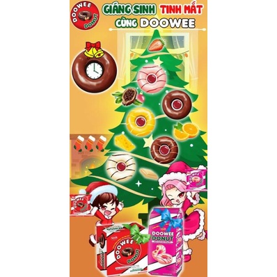 Bánh Doowee donut phủ socola nhân kem đủ vị 30g