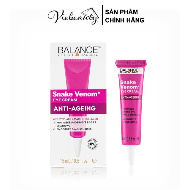 Kem Dưỡng Mắt Nọc Rắn Balance Giúp Giảm Thâm Và Tái Tạo Vùng Da Mắt Active Formula Snake Venom 15ml - Khongcoson | BigBuy360 - bigbuy360.vn