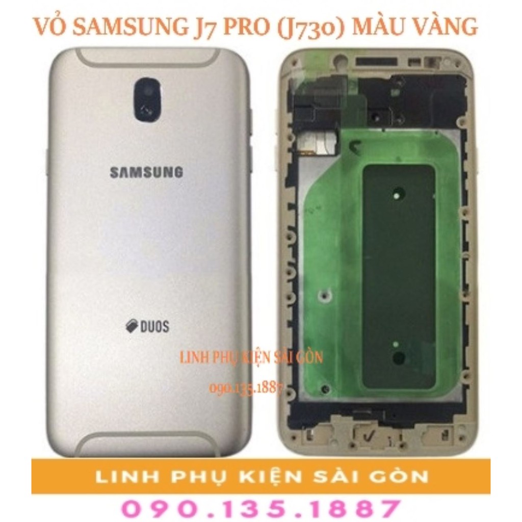 VỎ SAMSUNG J7 PRO (J730) MÀU VÀNG