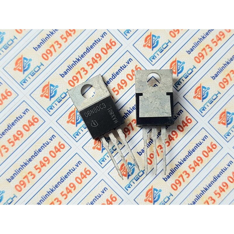 [Combo 3 chiếc] SPD06N80C3 06N80C3 Mosfet Kênh N 800V 6A TO-220