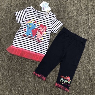 Bộ pony quần legging lửng bé gái