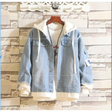 HCMFREESHIP 99K️⚡ Hàng loại 1 Áo khoác jean nam có mũ nỉ Hàn Quốc HOT TREND AKJNA013⚡