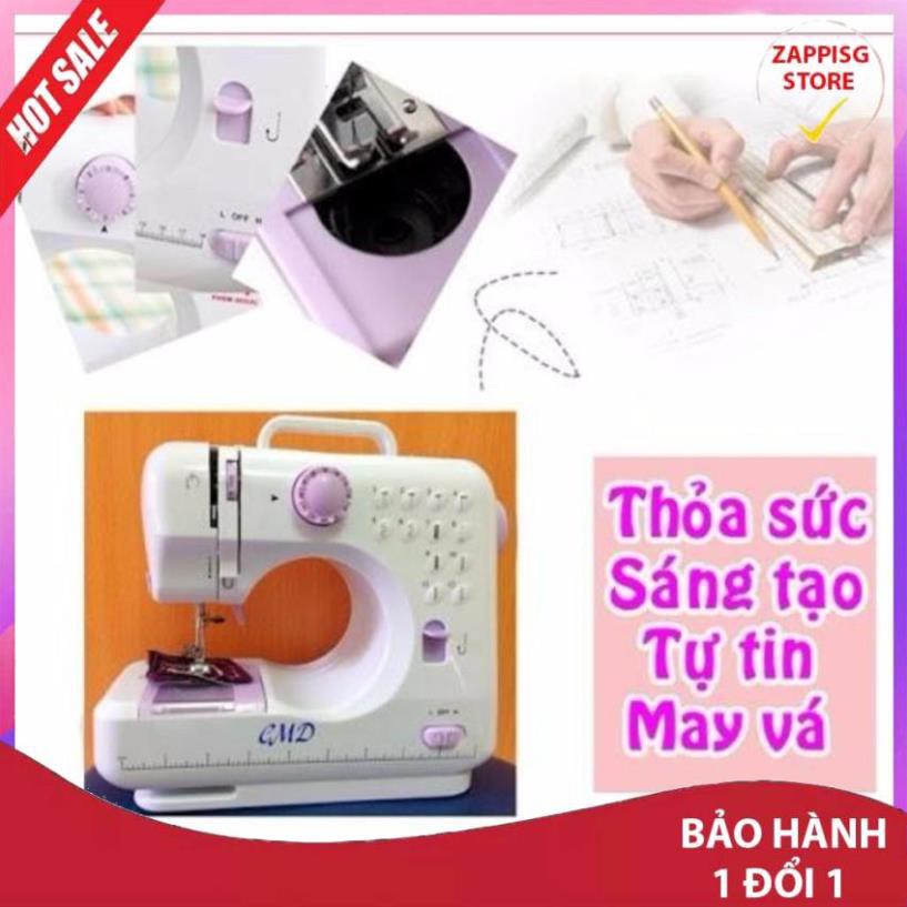 ✔️ Máy may mini, Máy khâu gia đình - Máy may mini gia đình 12 kiểu may FHSM 505A đầy đủ phụ kiện kèm theo