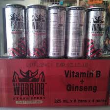 Thùng 24 lon nước tăng lực Warrior Thái Lan