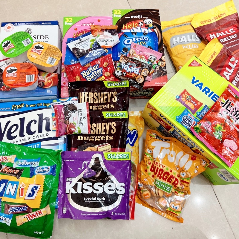 Bánh kẹo tách lẽ các loại - Brookside/ Welch'c/ Meiji/ Nabisco