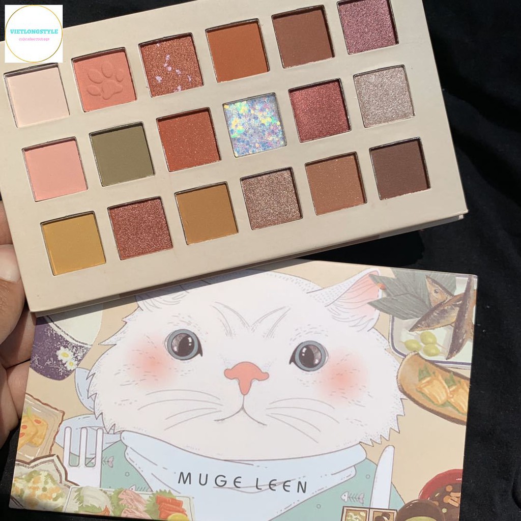 Phấn Mắt Nội Địa Trung Bảng 18 Ô Nhũ Lâu Trôi Cực Xinh và Rất Cute