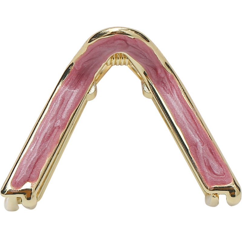 Kẹp Tóc Chữ V Bằng Kim Loại Chống Trượt Phong Cách Pháp